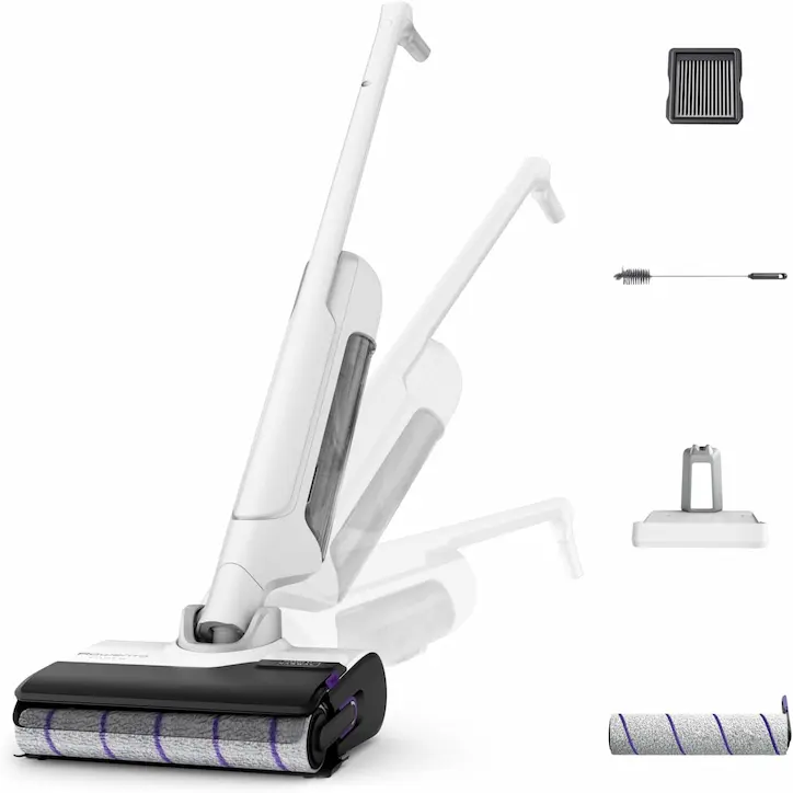 Aspirador friegasuelos Rowenta X Clean 10 limpiando bordes