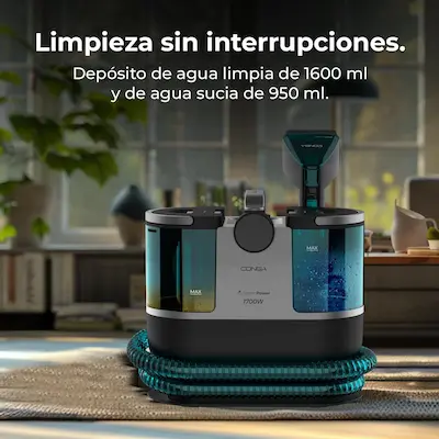 Lava aspiradora con vapor Cecotec Conga 7000 Steam XXL Pro